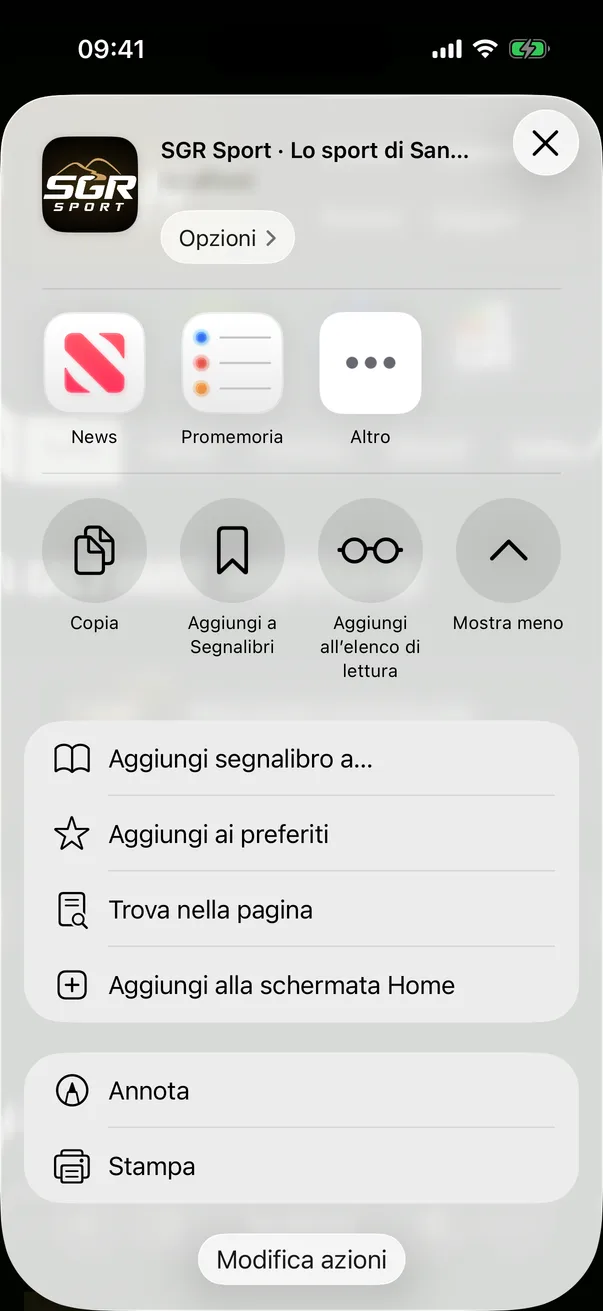 Passaggio 4: Tocca «Aggiungi alla schermata Home».