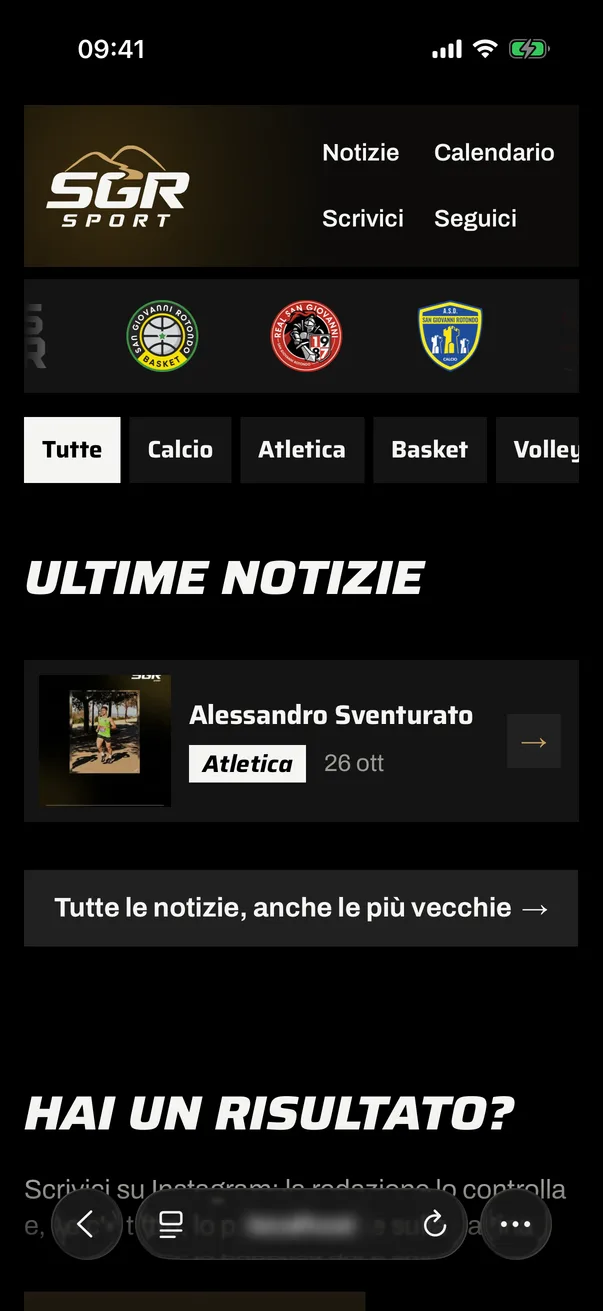 Passaggio 1: Apri il sito con Safari e tocca i tre puntini in basso a destra.